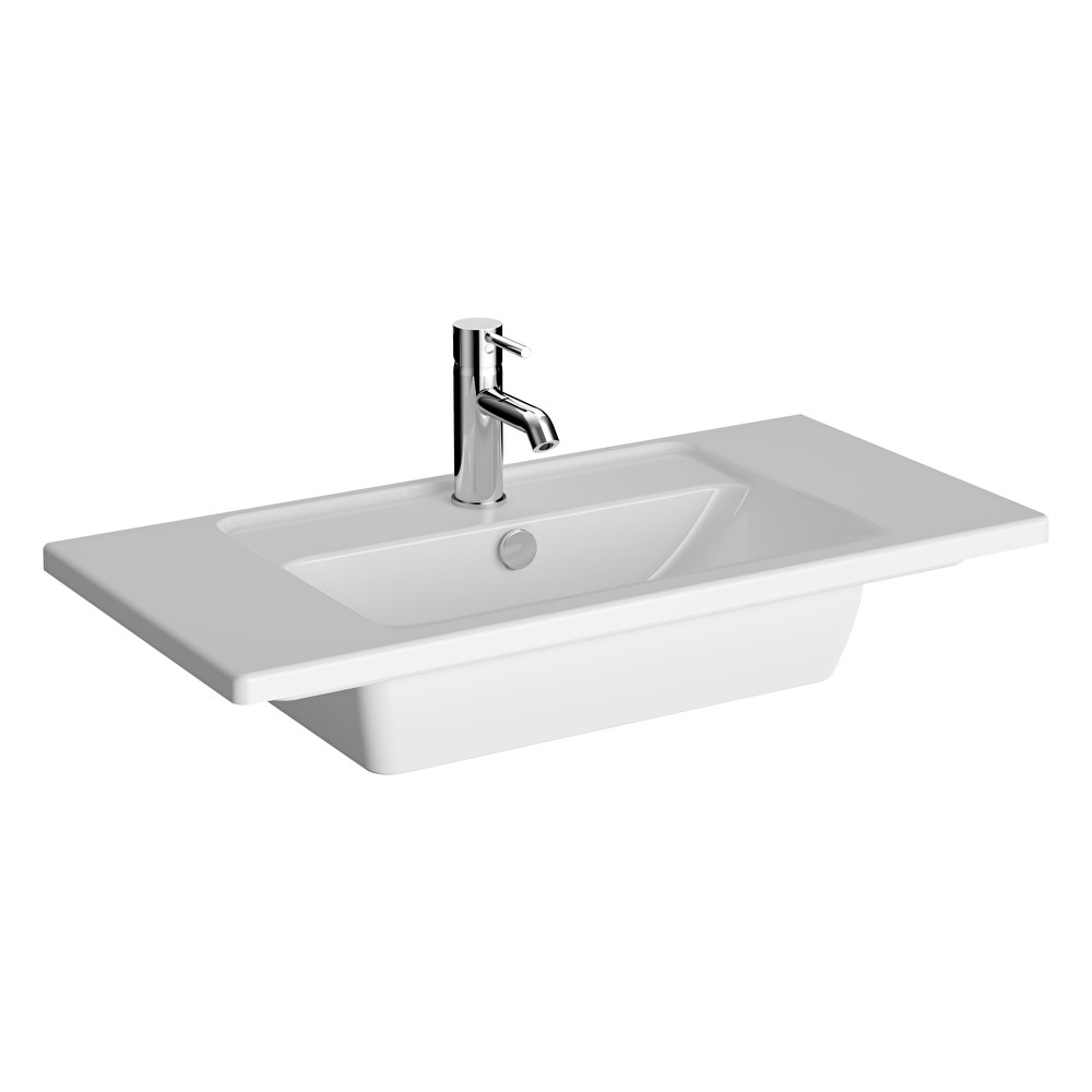 Integra Compact vanity basin, 80×39 cm