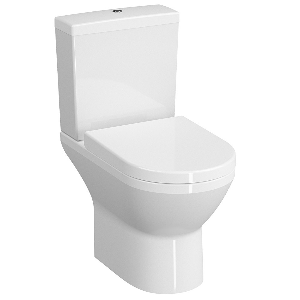 Integra Round & Square Rim-ex close-coupled WC pan, open-back, 62 cm