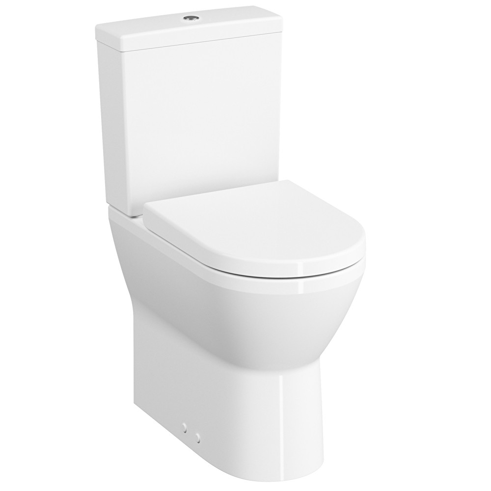 Integra Round & Square Rim-ex close-coupled WC pan, back-to-wall, 62 cm, high