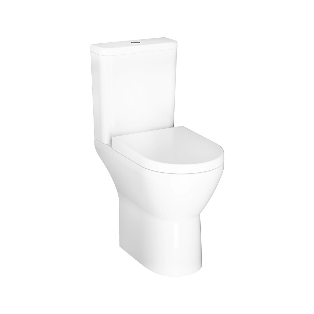 Integra Round & Square Rim-ex close-coupled WC pan, open-back, 62 cm, high