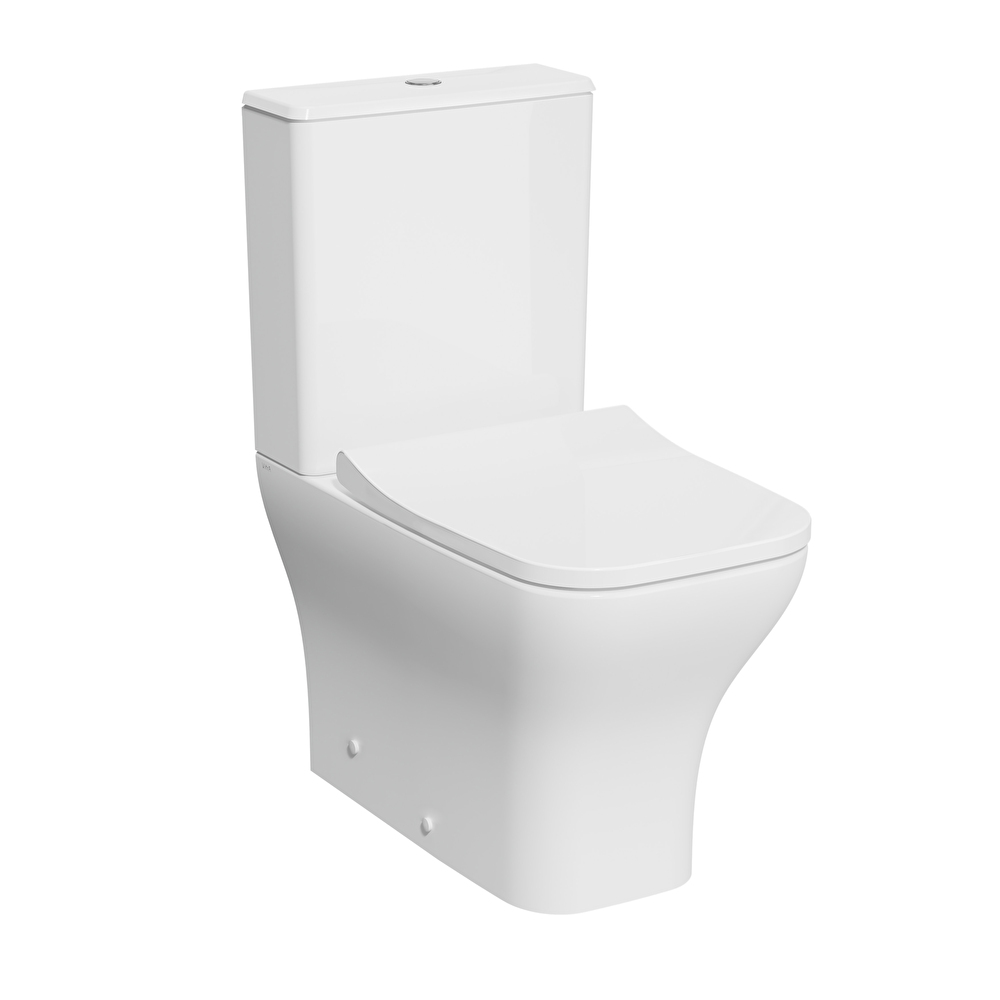 Zentrum SmoothFlush close-coupled WC pan, back-to-wall, 63 cm