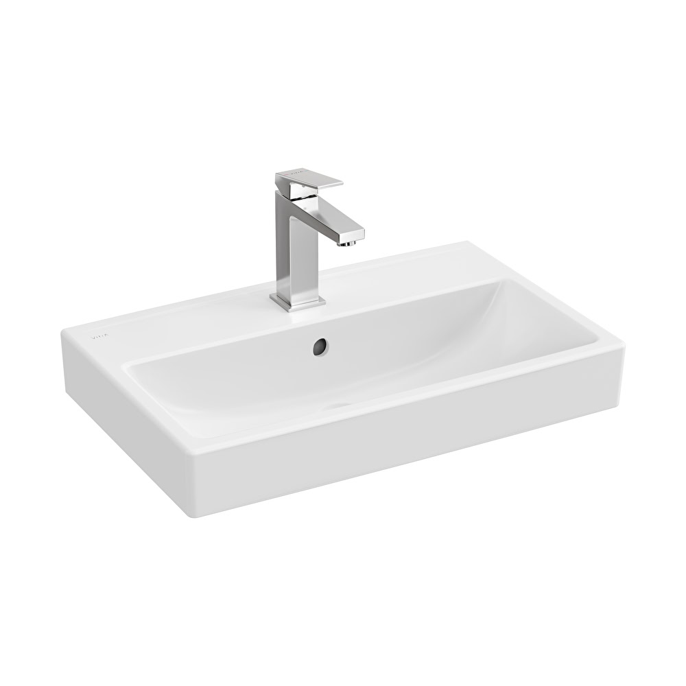 Integra Round & Square Washbasin, square, compact, 60×38 cm