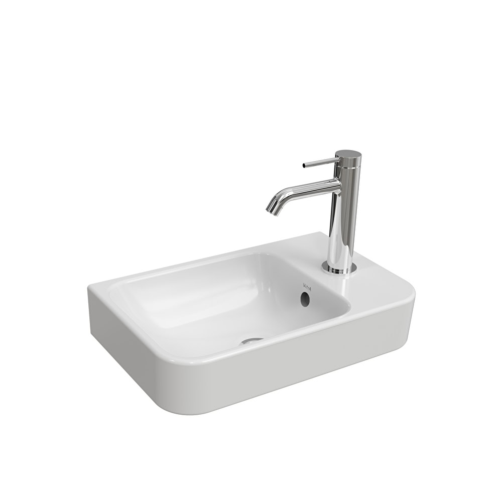 Integra Round & Square Washbasin, round, compact, 45×28 cm